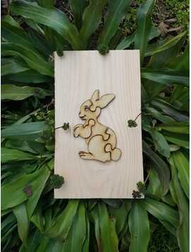 Puzzle iepure din placaj din lemn-2
